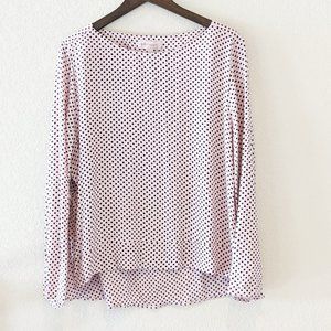 Philosophy Light Pink and Brown Polka Dot Top XL